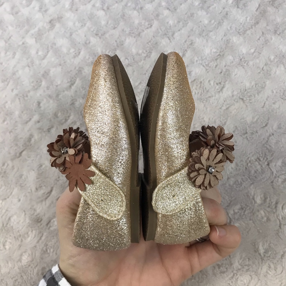 Laura Ashley Dress Shoes Size 6-9 Months Glitter - Picture 5 of 7